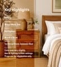 Kyraa Solid Wood & Cane Bedside Table In Natural Finish