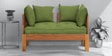 L-Back Easy 2 Seater Sofa in Rustic Teak Finish