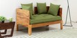 L-Back Easy 2 Seater Sofa in Rustic Teak Finish