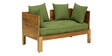 L-Back Easy 2 Seater Sofa in Rustic Teak Finish