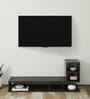 L Shape TV Console in Brown Finish