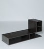 L Shape TV Console in Brown Finish