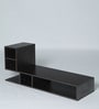L Shape TV Console in Brown Finish