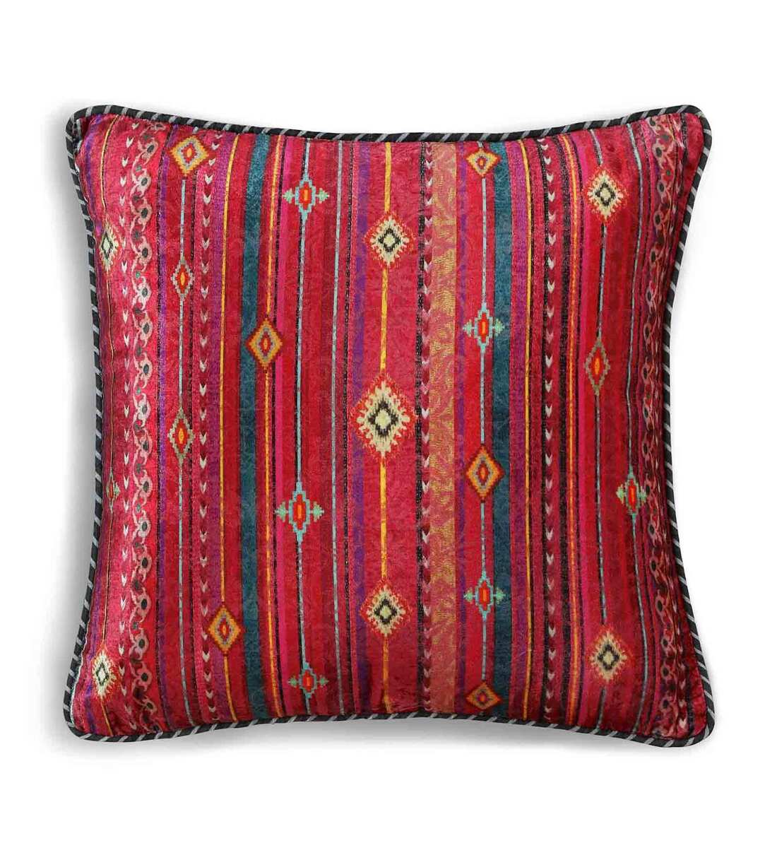 Buy Lakai Kilim Multi Printed Fine Micro Velvet 18 x 18 Inches Cushion Cover  by Kainaat Design at 100% OFF by Kainaat Design | Pepperfry