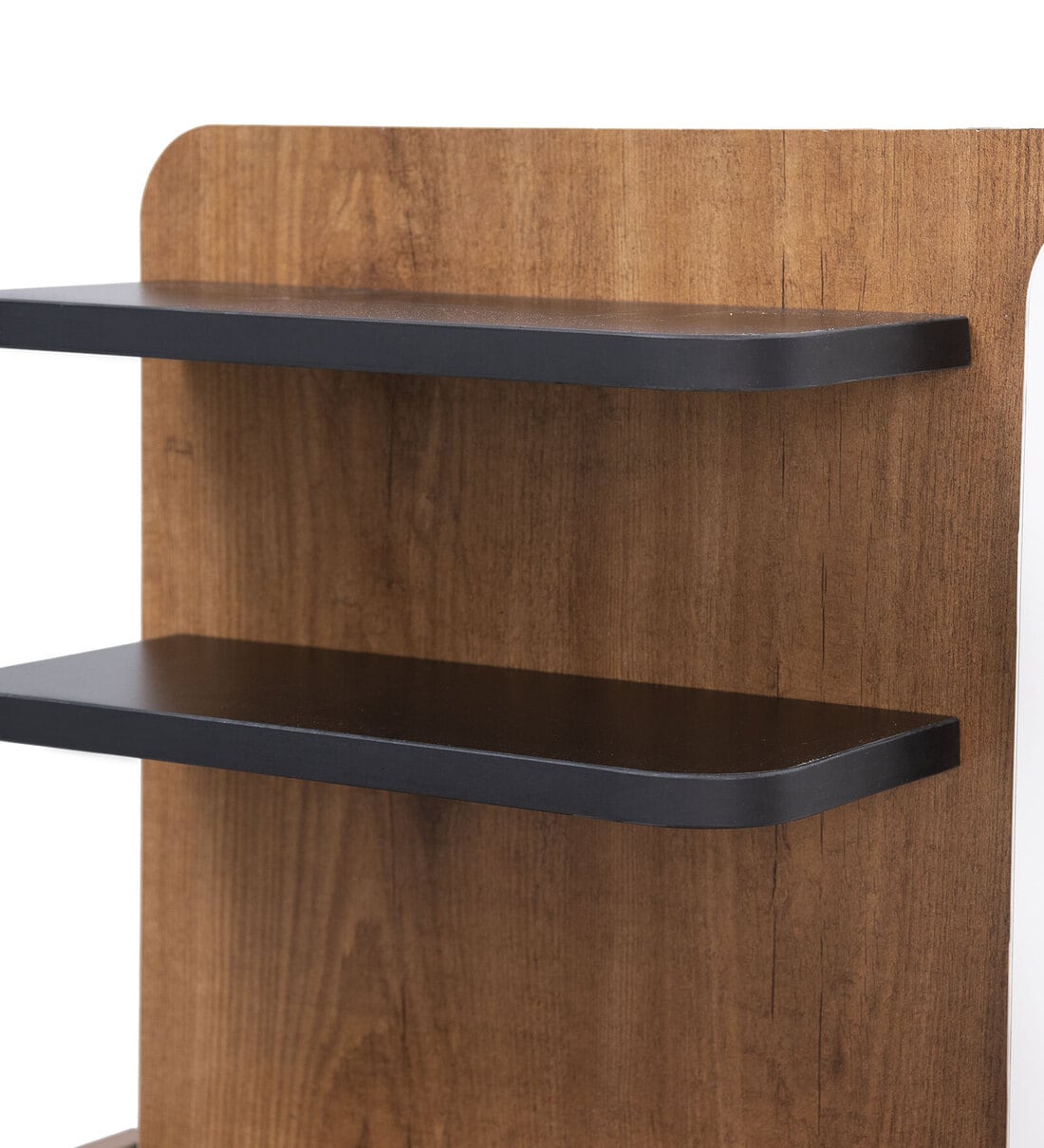 Buy Lana Study Table in Teak Oak Finish by Furlenco Online Hutch