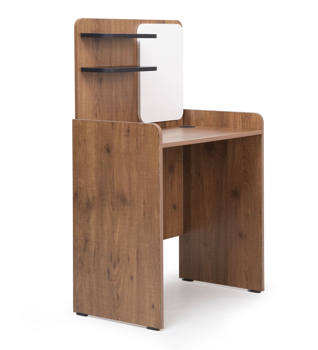 Buy Lana Study Table in Teak Oak Finish by Furlenco Online Hutch