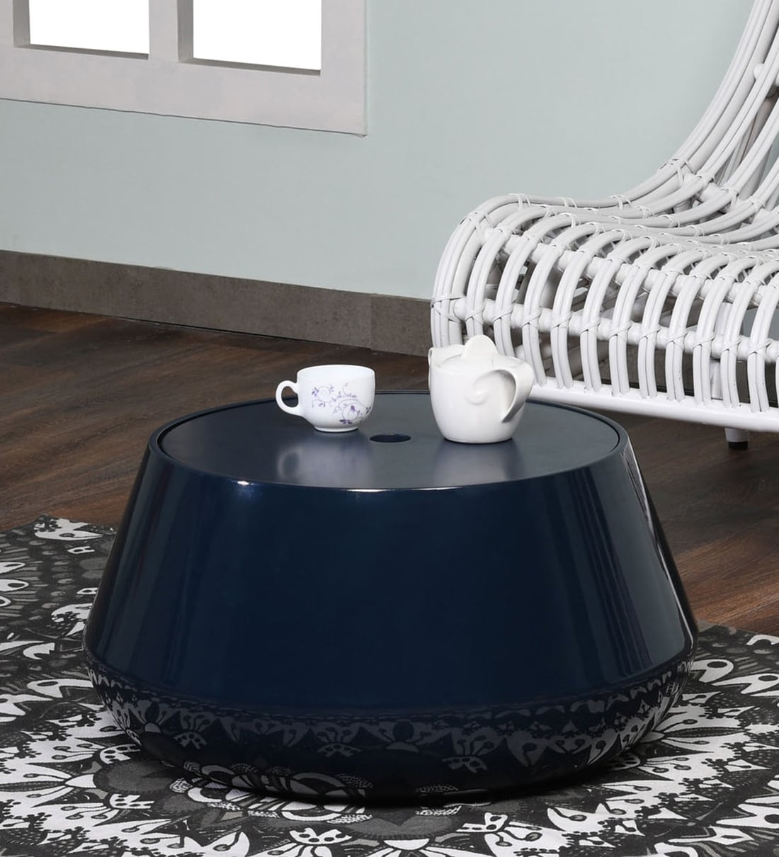Buy Lapis Coffee Table with Storage in Blue Color by home Online
