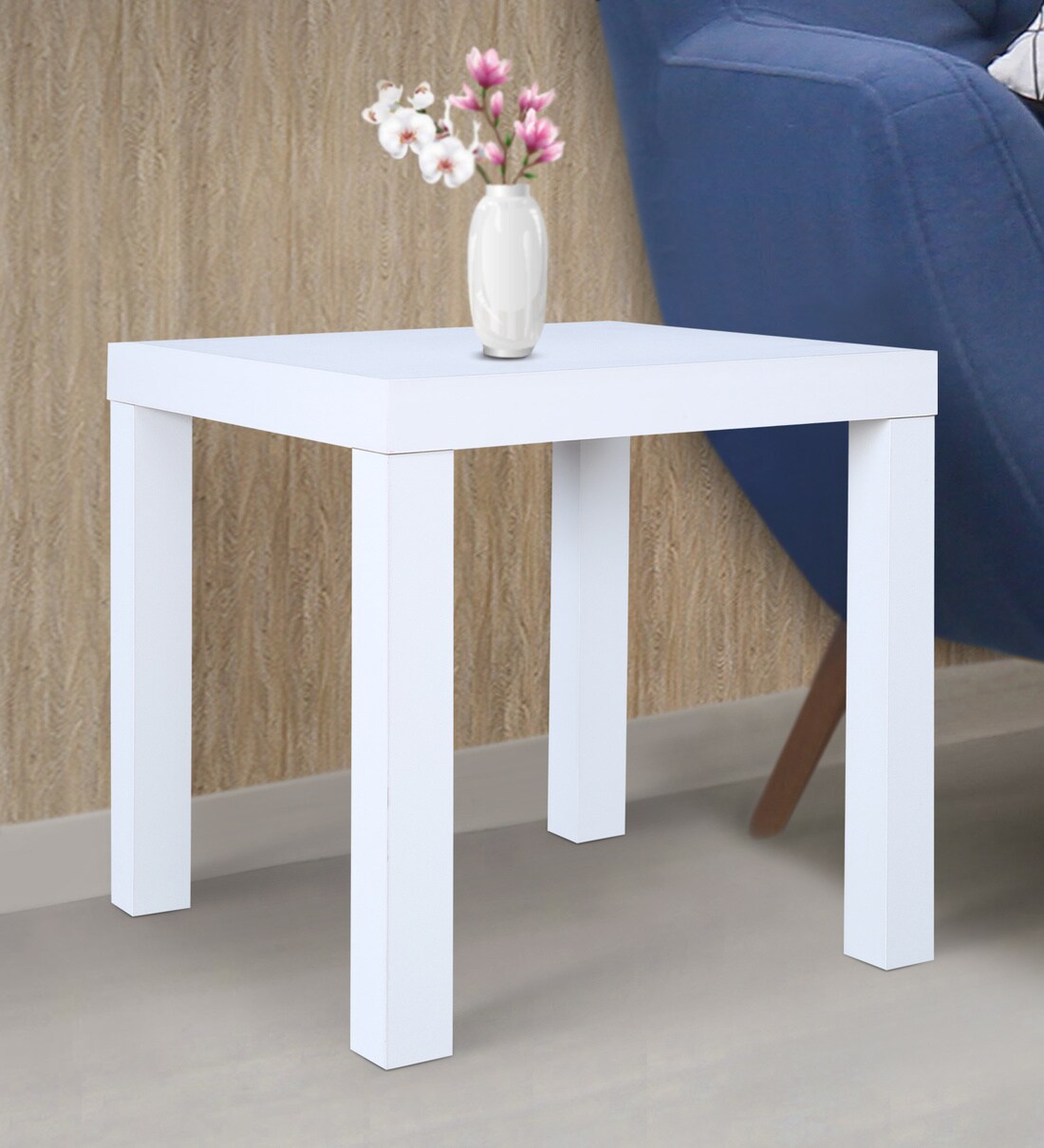 Buy Larix Side Table in White color by Hometown Online Modern End