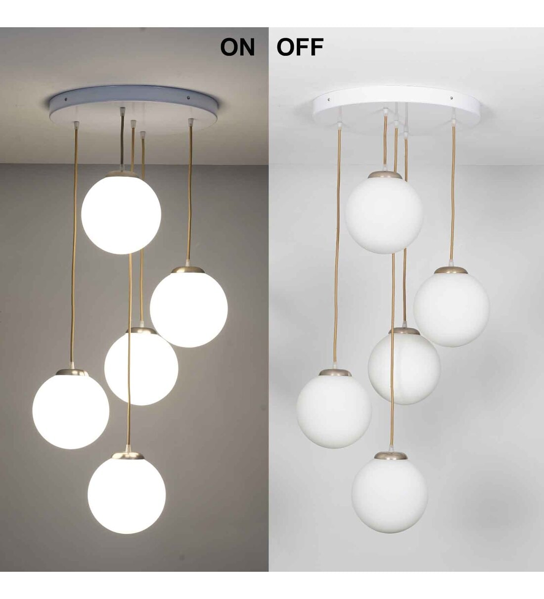 Lautrec Light Ceiling Pendant In White Finish Metal With Frosted White  Glass