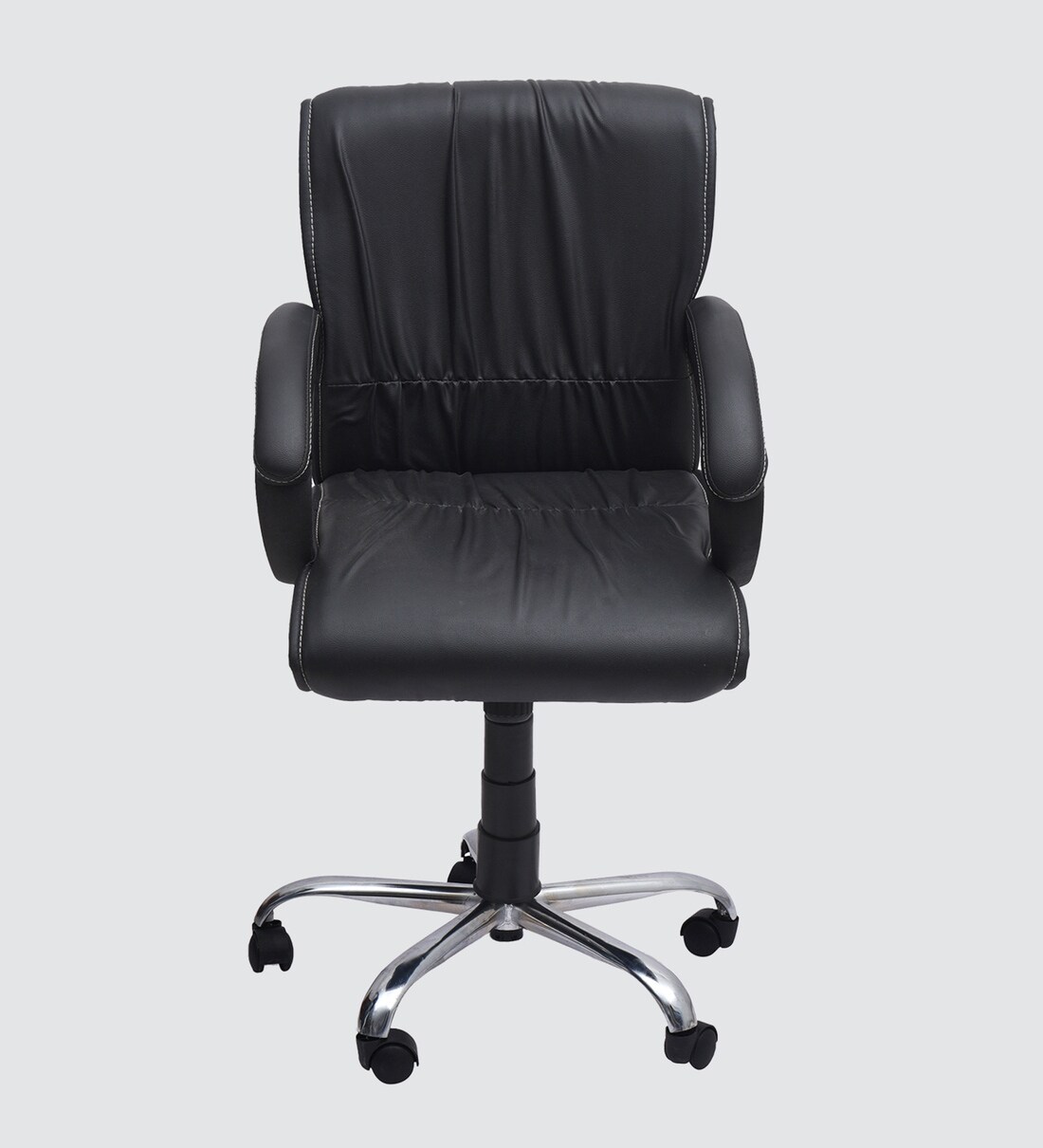 Buy Lavazi Leatherette Executive Chair in Black Colour by DZYN