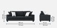 Ladybug Fabric 3 Seater Sofa in Charcoal Grey Colour