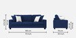 Ladybug Fabric 3 Seater Sofa in Royal Blue Colour