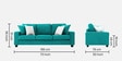Ladybug Fabric 3 Seater Sofa in Sea Green Colour
