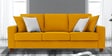 Ladybug Fabric 3 Seater Sofa in Bold Yellow Colour