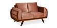 Lakewood Velvet  2 Seater  Sofa In Cocoa Finish