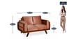 Lakewood Velvet  2 Seater  Sofa In Cocoa Finish