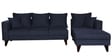 Conseja Fabric LHS Sectional Sofa (3 + Lounger) In Navy Blue Colour