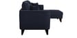 Conseja Fabric LHS Sectional Sofa (3 + Lounger) In Navy Blue Colour