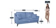 Lara 3 Seater Sofa in Ice Blue colour