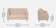 Larenzo Velvet 2 Seater Sofa In Peachy Pink Colour