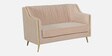Larenzo Velvet 2 Seater Sofa In Peachy Pink Colour