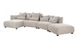Latvia Fabric RHS Sectional Sofa in White Colour Latvia Fabric RHS Sectional Sofa in White Colour