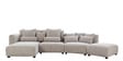 Latvia Fabric RHS Sectional Sofa in White Colour Latvia Fabric RHS Sectional Sofa in White Colour