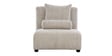 Latvia Fabric RHS Sectional Sofa in White Colour Latvia Fabric RHS Sectional Sofa in White Colour