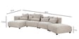 Latvia Fabric RHS Sectional Sofa in White Colour Latvia Fabric RHS Sectional Sofa in White Colour