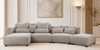Latvia Fabric RHS Sectional Sofa in White Colour Latvia Fabric RHS Sectional Sofa in White Colour