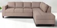 Latvia Fabric LHS Sectional Sofa In Brown Colour