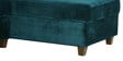 Laura Velvet LHS Sectional Sofa in Teal Blue Colour