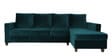 Laura Velvet LHS Sectional Sofa in Teal Blue Colour