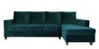 Laura Velvet LHS Sectional Sofa in Teal Blue Colour