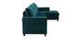 Laura Velvet LHS Sectional Sofa in Teal Blue Colour