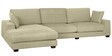 Laura RHS Sectional Sofa (3 + Lounger) in Beige Colour