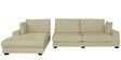 Laura RHS Sectional Sofa (3 + Lounger) in Beige Colour
