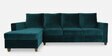 Laura Velvet RHS Sectional Sofa in Teal Blue Colour