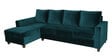 Laura Velvet RHS Sectional Sofa in Teal Blue Colour