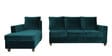 Laura Velvet RHS Sectional Sofa in Teal Blue Colour