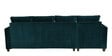 Laura Velvet RHS Sectional Sofa in Teal Blue Colour