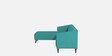 Laurel Fabric RHS Sectional Sofa In Aqua Blue Colour
