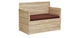 Lauren Eucalyptus Wood 2 Seater Sofa In Natural Finish