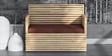 Lauren Eucalyptus Wood 2 Seater Sofa In Natural Finish