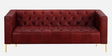 Lavish 3 Seater Sofa in Cherry Colour