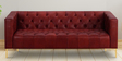 Lavish 3 Seater Sofa in Cherry Colour