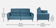 Lavish Fabric 3 Seater Sofa In Blue Colour