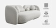 Lavish Lounge Velvet Fabric 3 Seater Sofa In White Colour