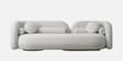 Lavish Lounge Velvet Fabric 3 Seater Sofa In White Colour