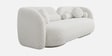 Lavish Lounge Velvet Fabric 3 Seater Sofa In White Colour